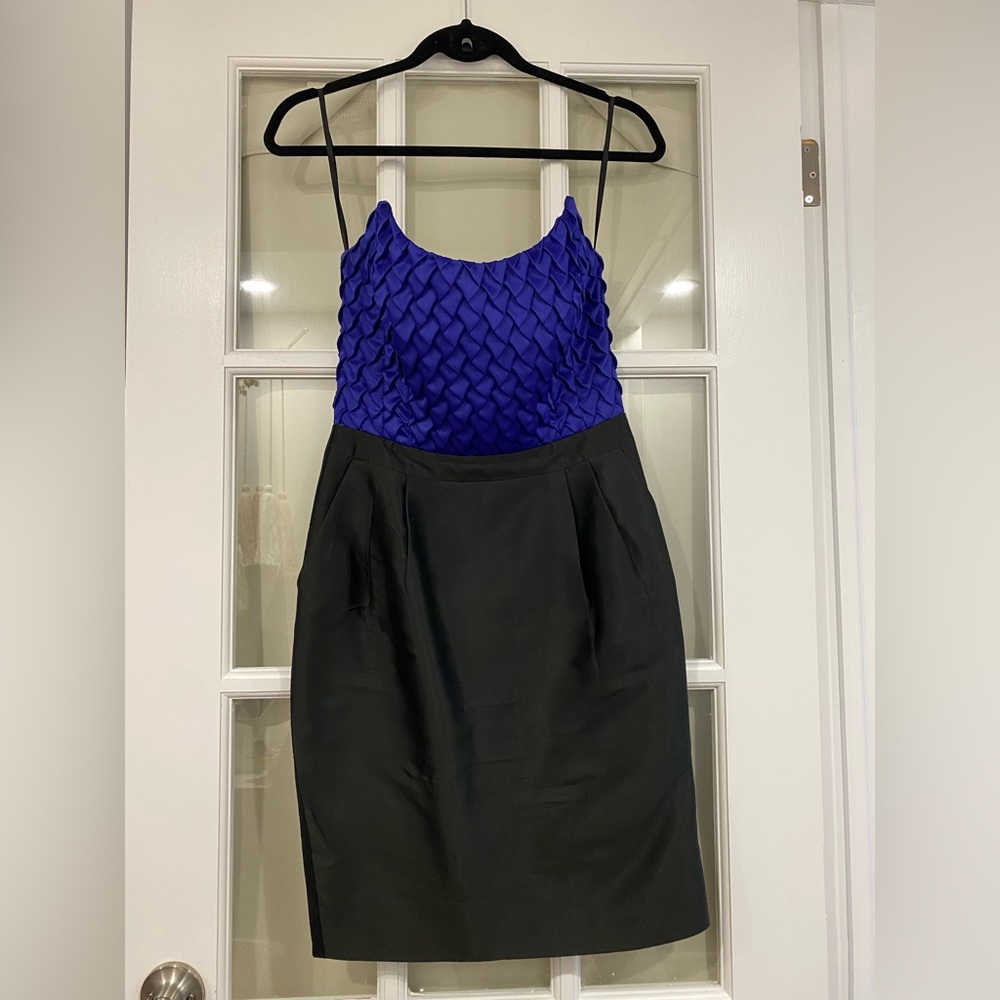 Reiss Strapless Blue and Black dress